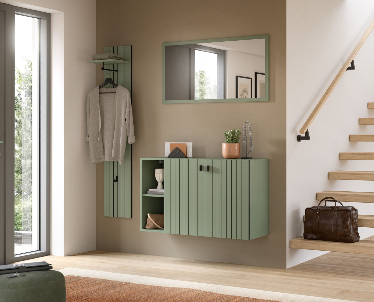 Homes & Jones Garderobe 3-tlg. Garderoben Set, Flurmöbel-Dielenmöbel