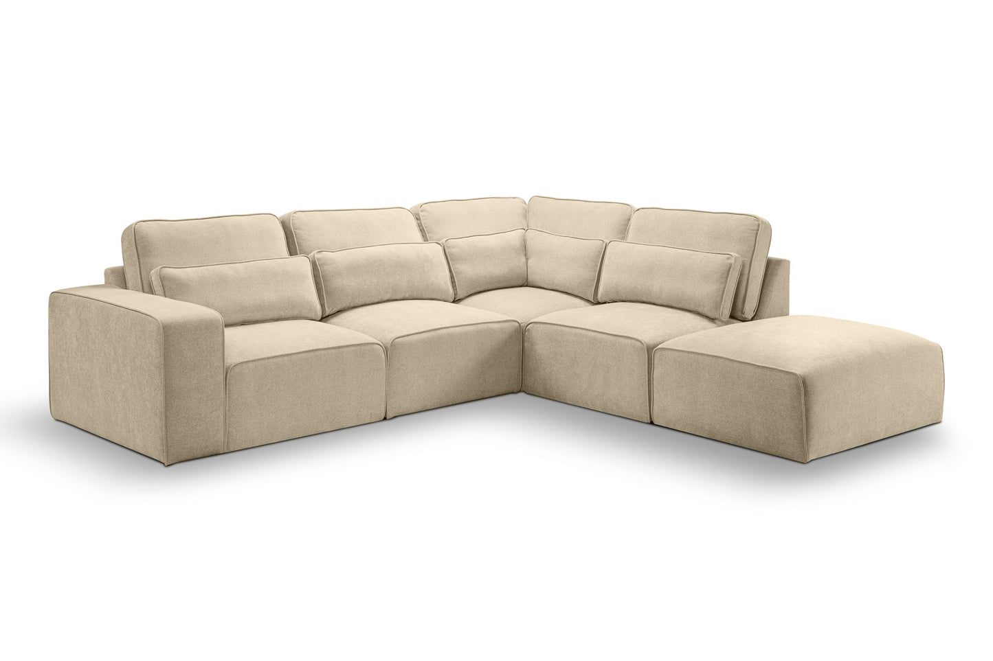 Ecksofa Lux – Modulare Wohnlandschaft mit Ottomane