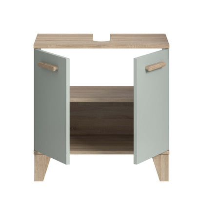 Meuble bas de lavabo STAR (L/H/P : env. 60/61/34 cm) en vert clair/vert clair