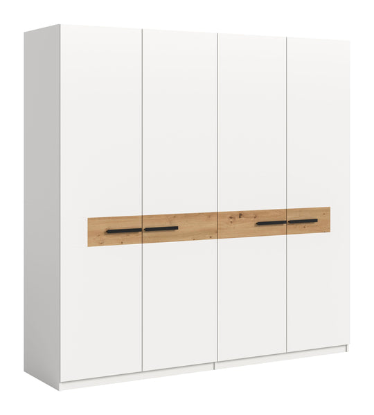 Kleiderschrank STANGA (B/H/T: ca. 200/201/55 cm) in weiß/weiß