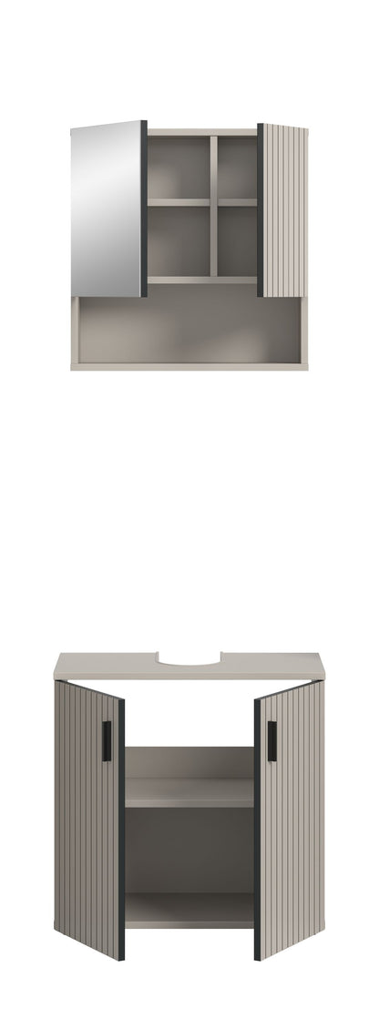 Bathroom Set MONE (W/H/D: approx. 60/192/30 cm) in Cashmere/Cashmere