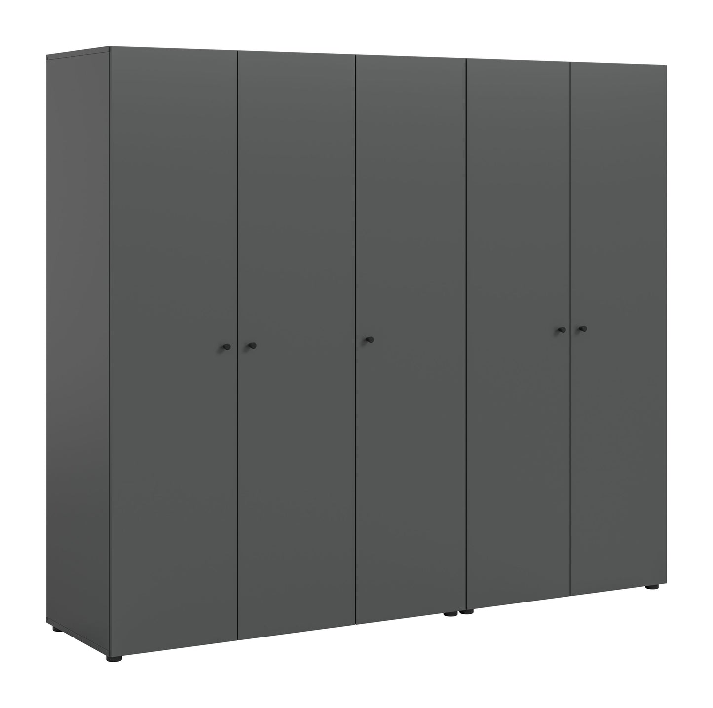 Combinaison d'armoires DARWIN (L/H/P : env. 200/176/51 cm) en anthracite/anthracite