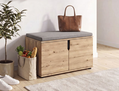 Keno Sitzbank inkl. Sitzkissen (B/H/T: 80x44x37 cm) in Artisan Eiche Nachbildung