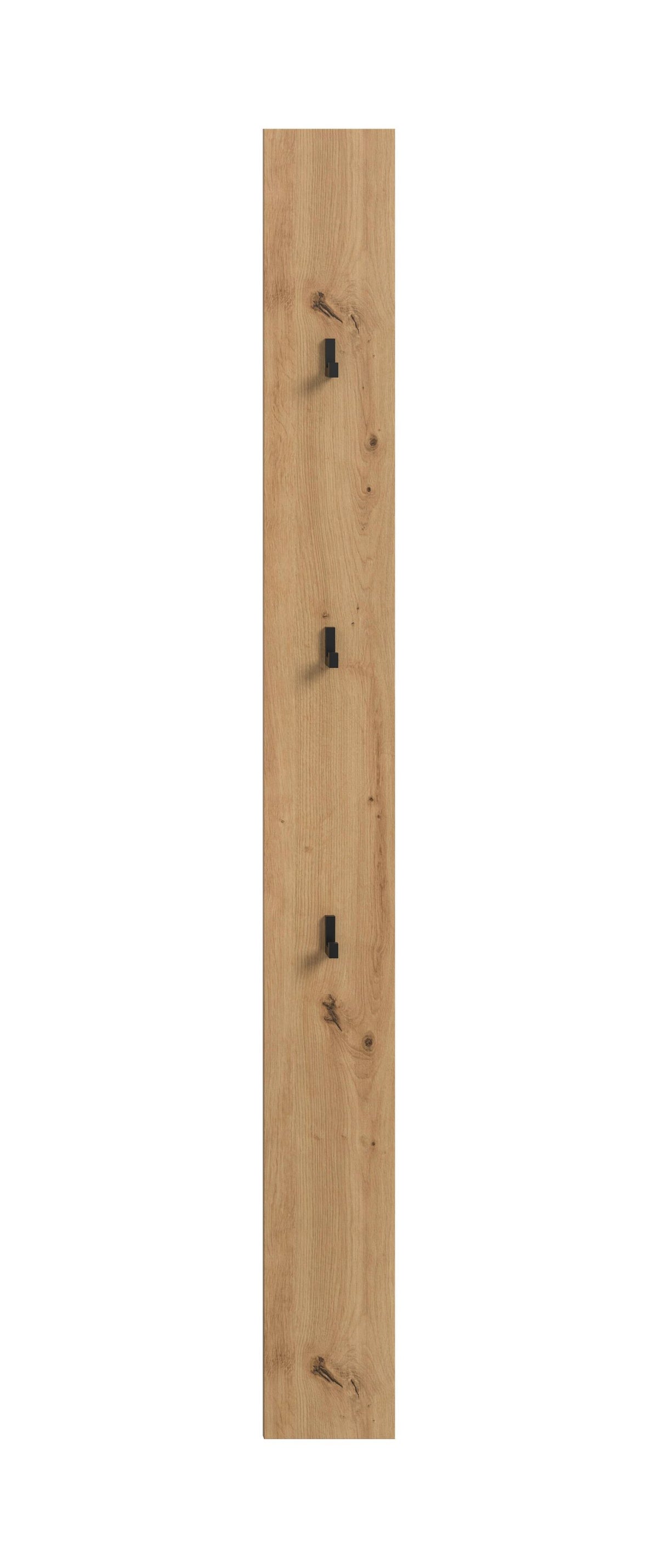 Coat Rack Panel DRIVE (W/H/D: approx. 16/160/6 cm) in Artisan Oak finish/Artisan Oak finish