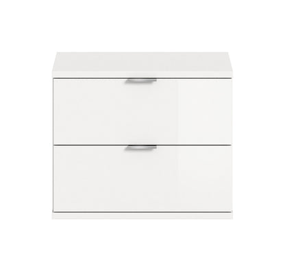 Homes & Jones Garderobensitzbank mit 2 Schubladen weiß Hochglanz Front