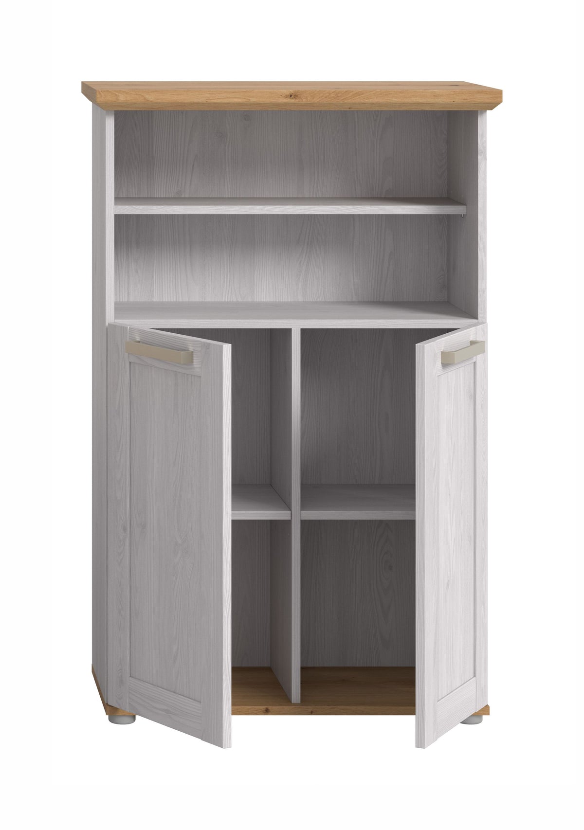 Mid-height cabinet VERONA (W/H/D: approx. 74/116/34 cm) in Sibiu Larch reproduction/Sibiu Larch reproduction