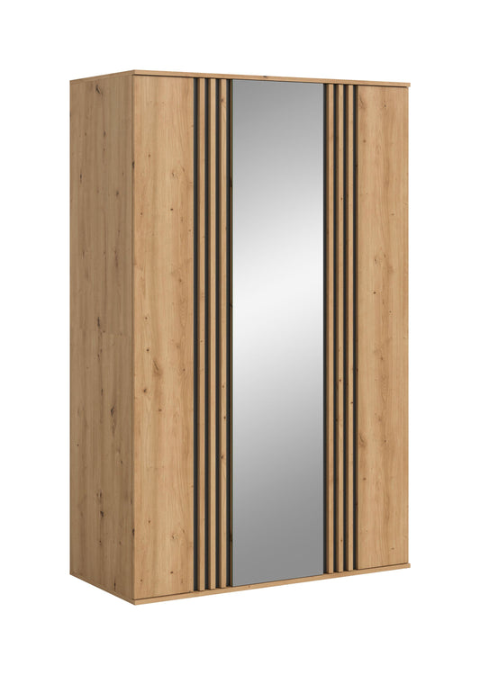 Armoire 3 portes TOFTA (L/H/P : env. 120/192/56 cm) imitation chêne Artisan/imitation chêne Artisan