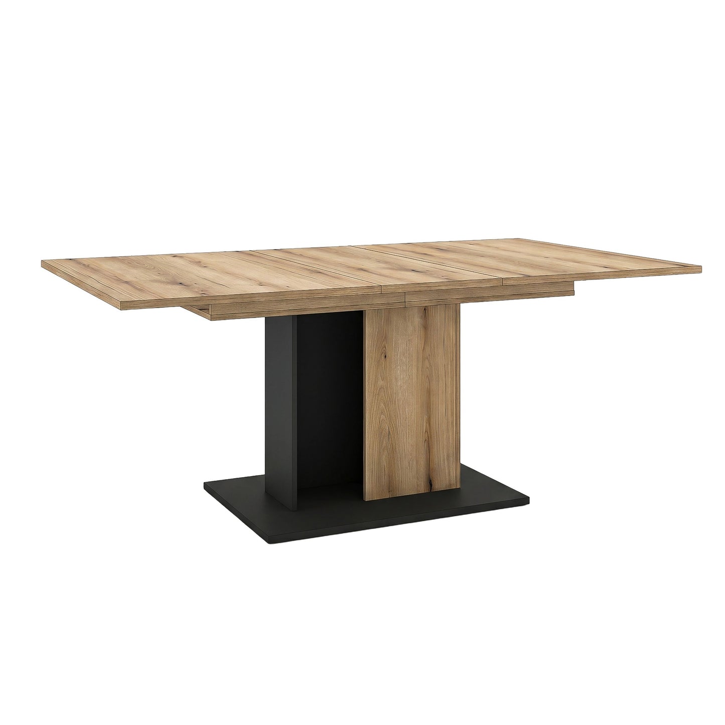 Molina Esstisch  (B/H/T: 150x76x90 cm) in Evoke Oak Nachbildung und Basalt grau