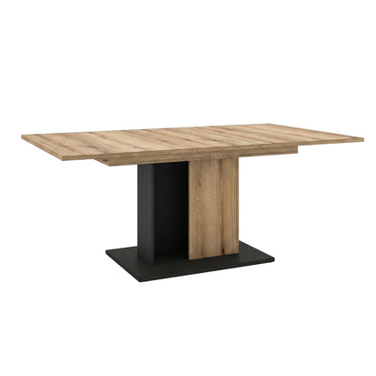 Molina Esstisch  (B/H/T: 150x76x90 cm) in Evoke Oak Nachbildung und Basalt grau