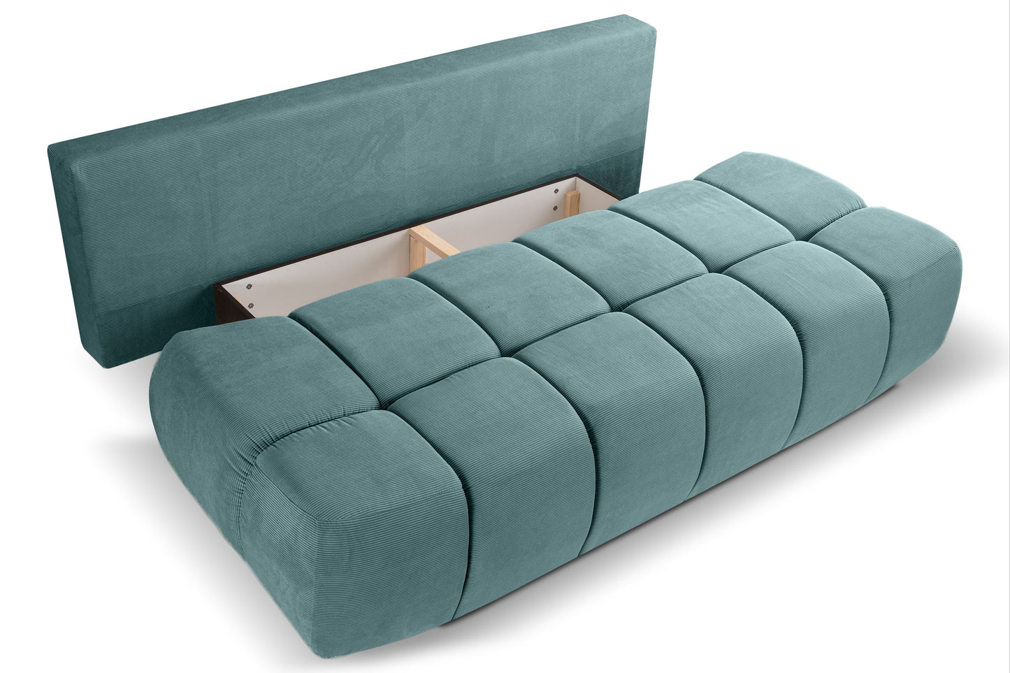 Canapé convertible Lauder – Canapé tendance en velours côtelé avec fonction couchage