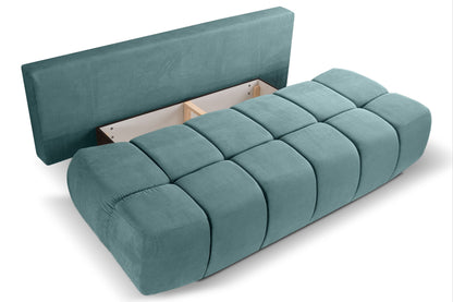 Canapé convertible Lauder – Canapé tendance en velours côtelé avec fonction couchage