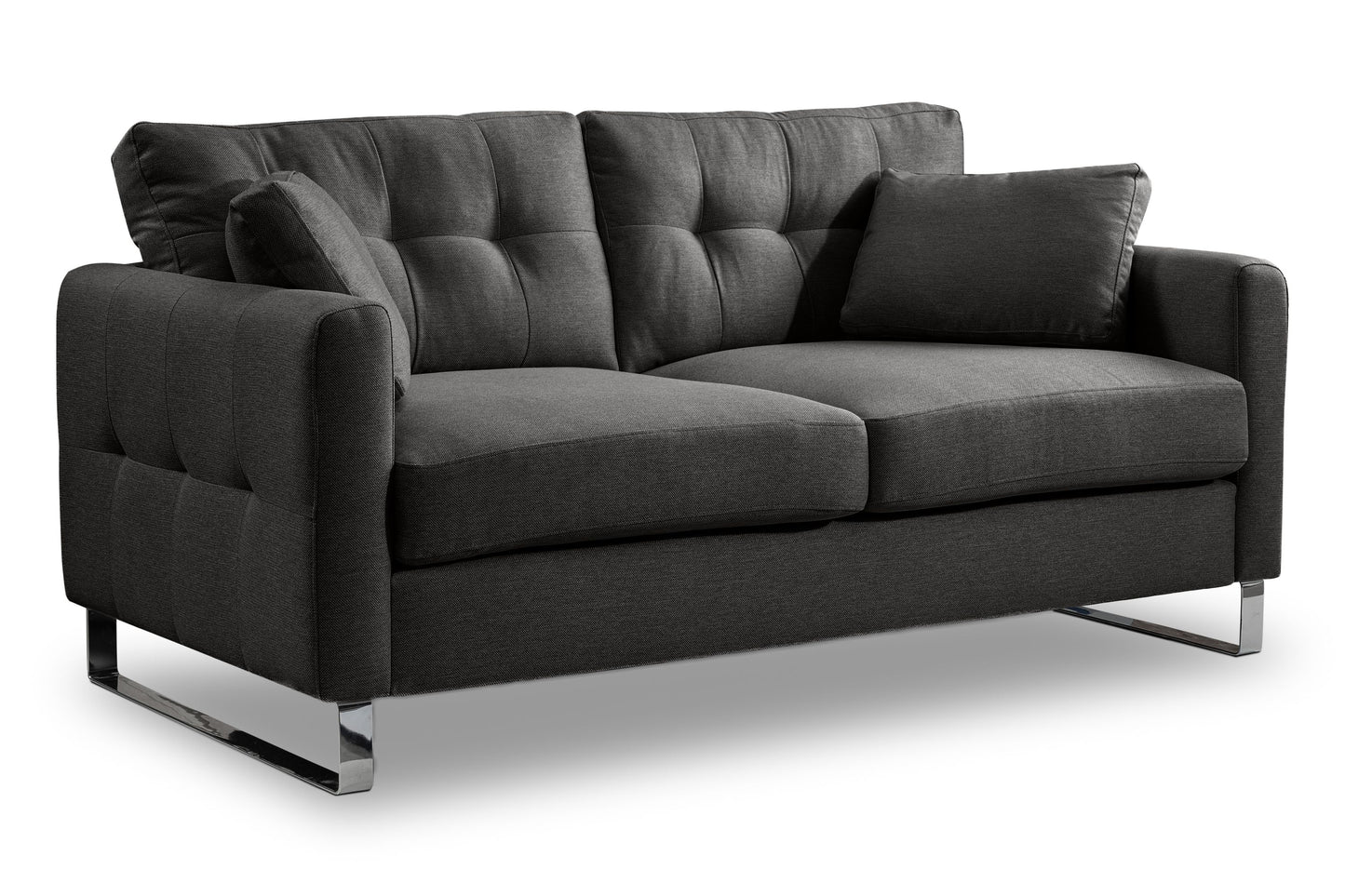 Canapé 2 places moderne Hera – Canapé 2 places moderne avec revêtement en tissu plat