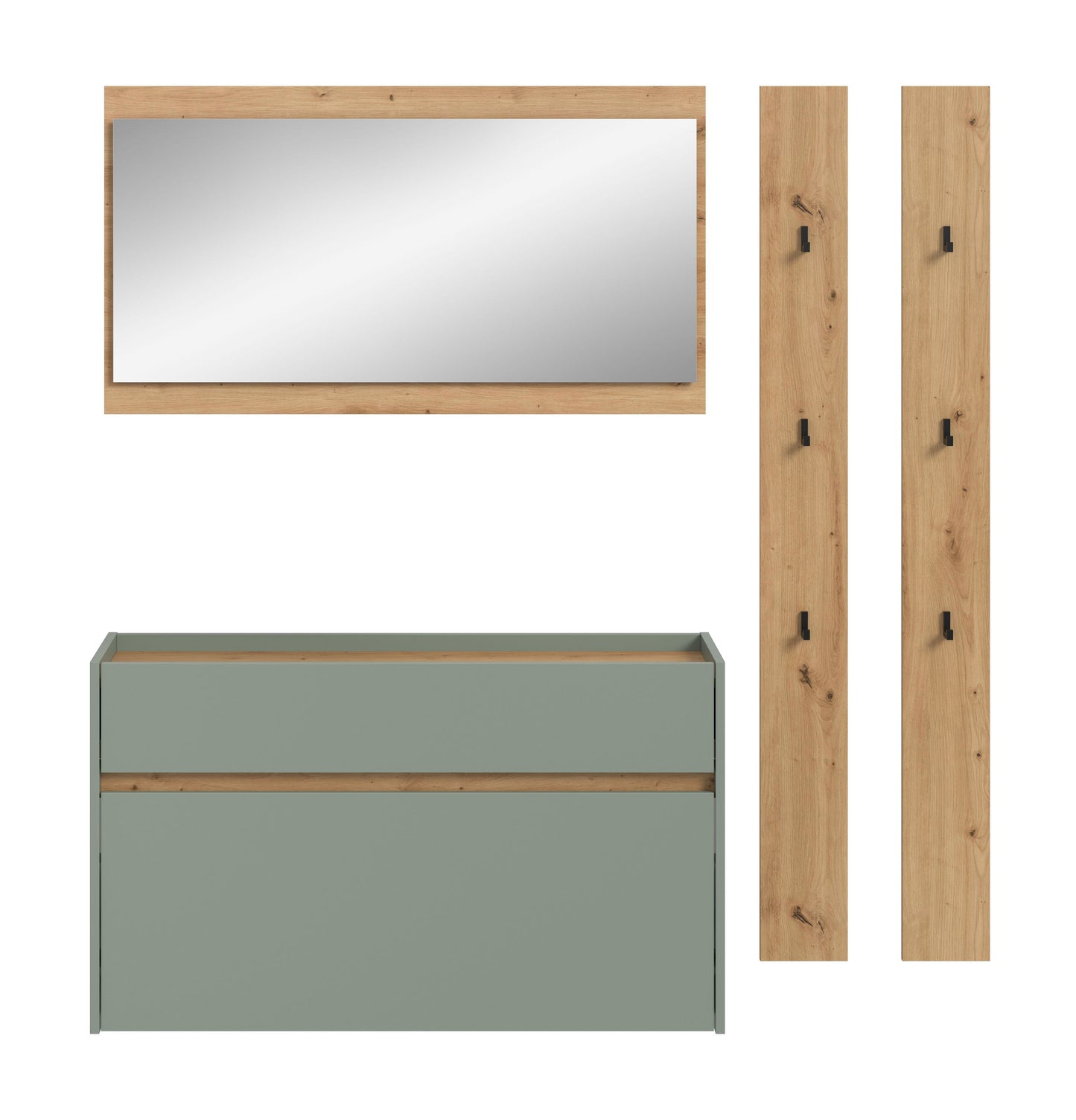 Ensemble de meubles d'entrée DRIVE (L/H/P : env. 172/192/32 cm) en Salbei/Salbei