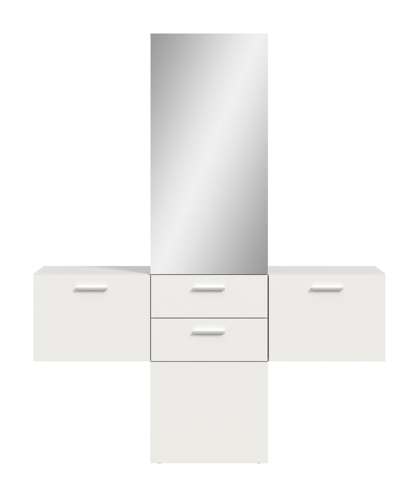 Ensemble de penderie VAGA (L/H/P : env. 156/190/36 cm) en blanc/blanc