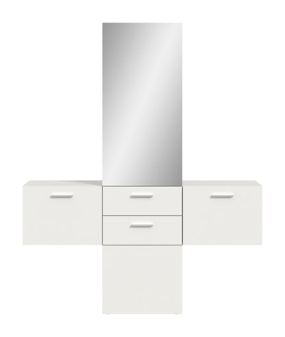 Ensemble de penderie VAGA (L/H/P : env. 156/190/36 cm) en blanc/blanc