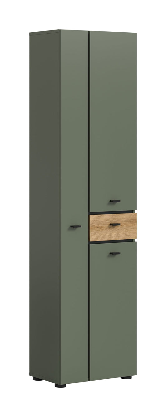 Armoire haute AQUA (L/H/P : env. 51/191/30 cm) en vert sauge/vert sauge