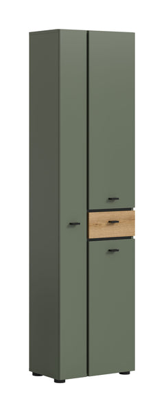 Armoire haute AQUA (L/H/P : env. 51/191/30 cm) en vert sauge/vert sauge