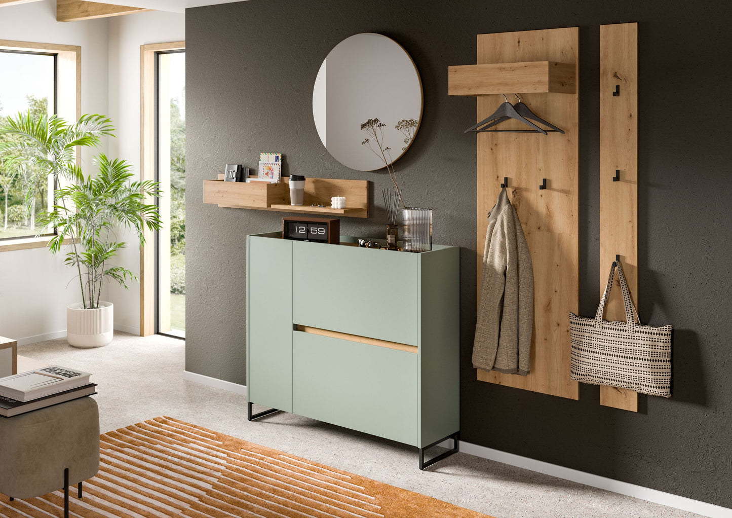 Homes & Jones Garderobe 5-tlg., Garderobenkomplettset, Dielenmöbel-Flurmöbel