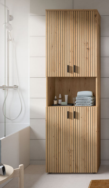 Meuble de salle de bain MONE (l/h/p : env. 60/192/30 cm) en cachemire/cachemire