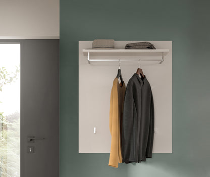 Homes & Jones Garderobenpaneel mit Haken und Hutablage, Flurmöbel-Dielenmöbel