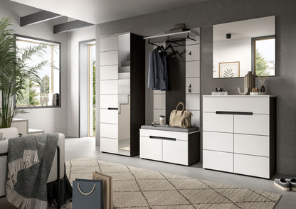 CANU wardrobe set incl. seat cushion (W/H/D: approx. 255/190/37 cm) in Basalt grey/Smoke Green