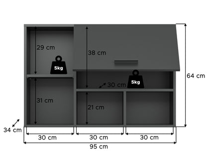 Homes & Jones Hauwirtschaftsschrank, Hängeschrank-Mehrzweckschrank