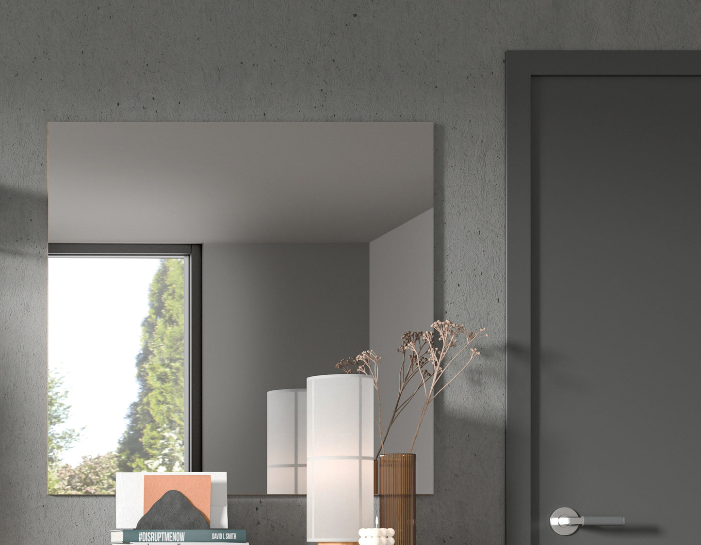 Miroir SCOUT (L/H/P : env. 90/87/2 cm) en décor chêne Evoke/décor chêne Evoke