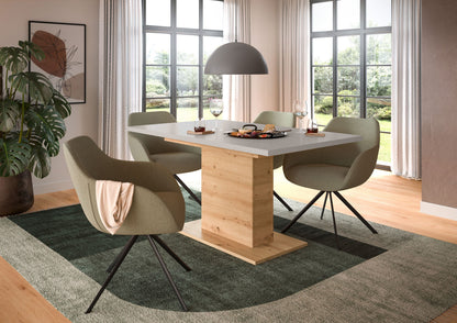 Homes & Jones Esstisch 150x76x90 cm, Esszimmertisch-Tisch mit Säulen Gestell