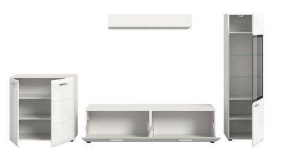 Homes & Jones Wohnwand 4-tlg., TV Möbel Anbauwand, TV bis 70 Zoll geeignet