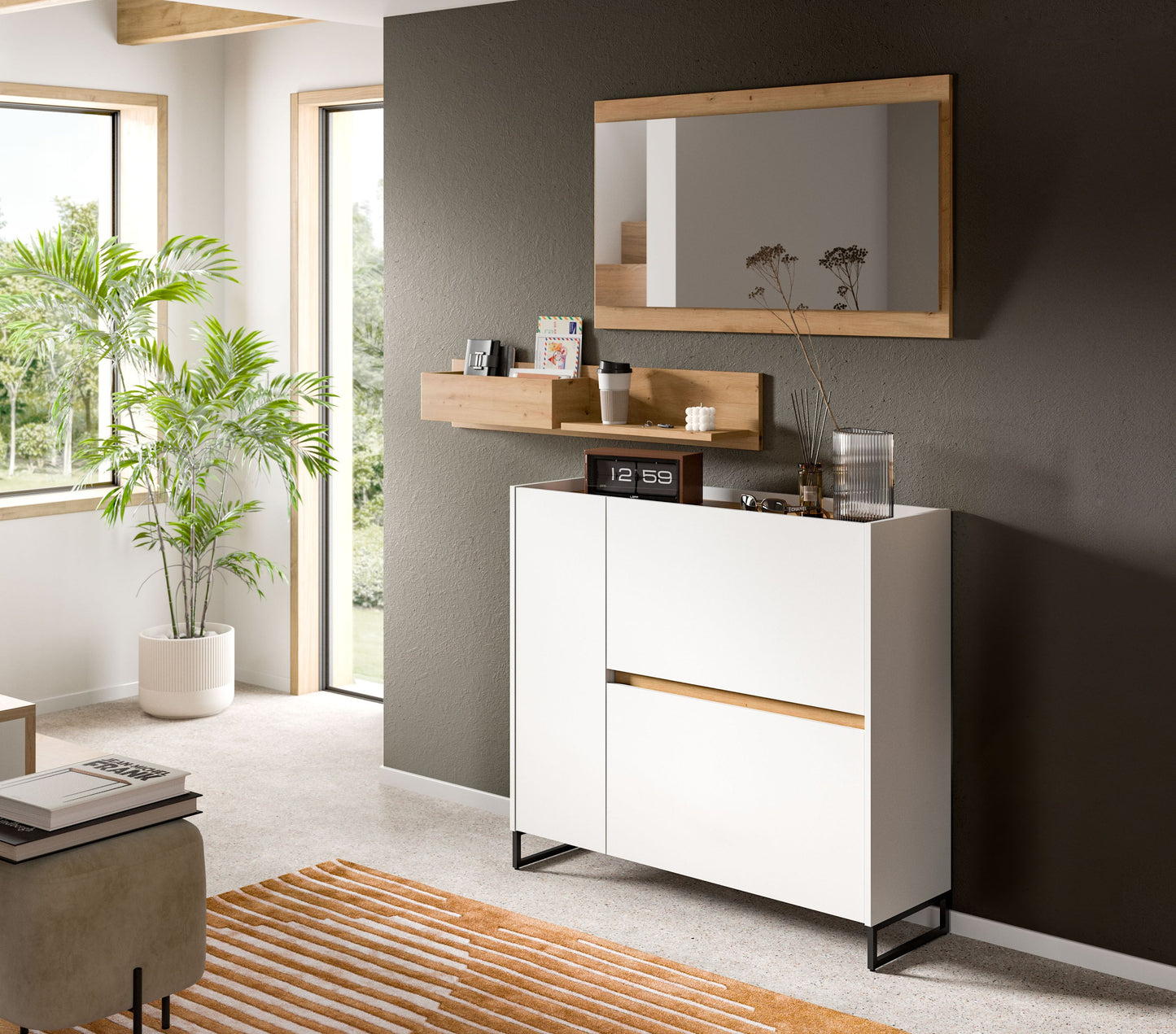 Homes & Jones Garderobe 3-tlg., Garderobenset, Dielenmöbel-Flurmöbel
