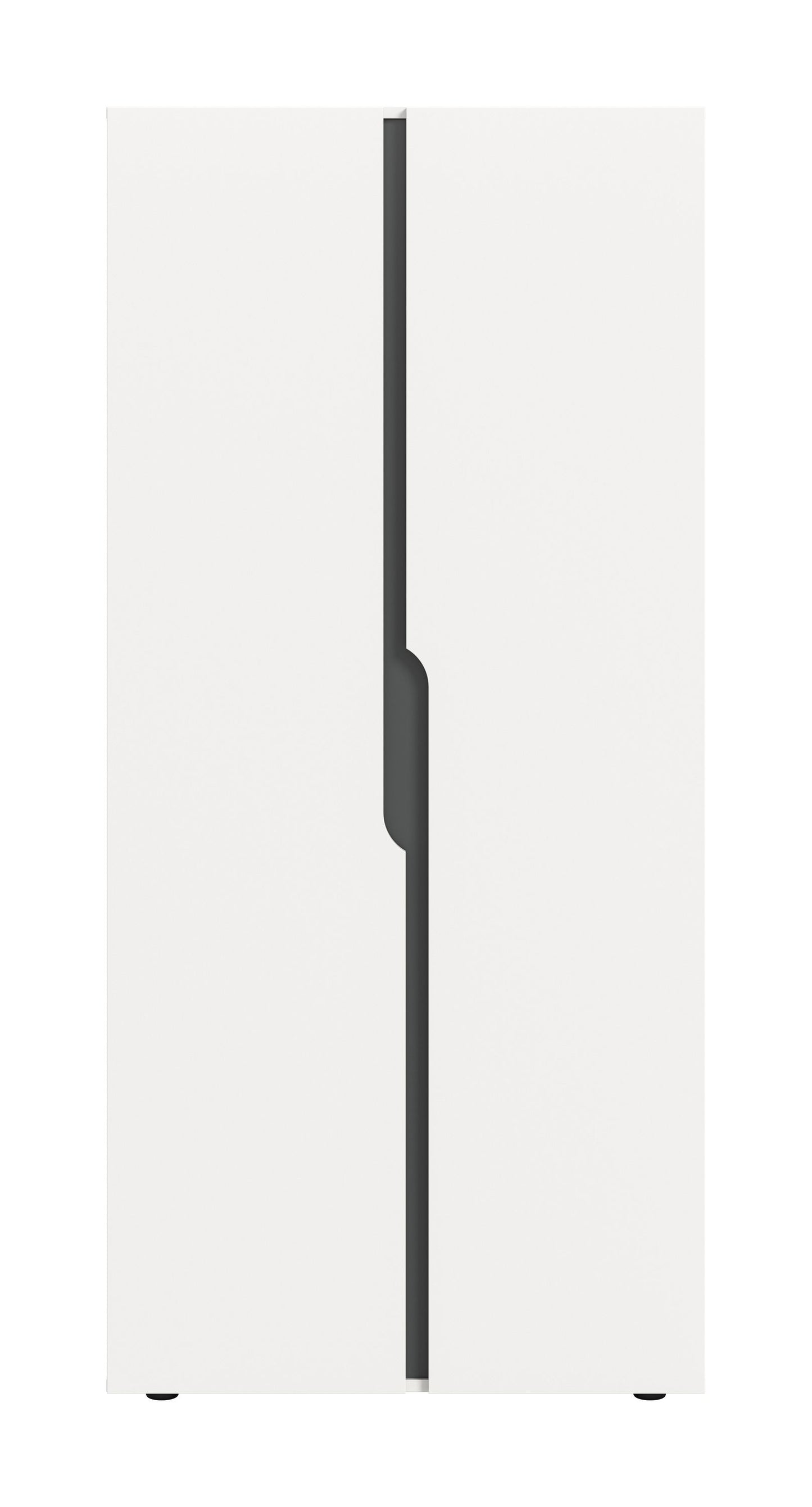Armoire 2 portes ANGA (L/H/P : env. 80/180/51 cm) en anthracite/imitation chêne Artisan