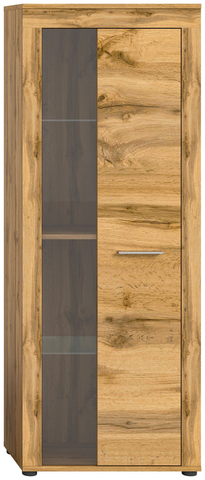 Homes & Jones Vitrinenschrank 60 cm breit, Wohnzimmerschrank, Wohnmöbel