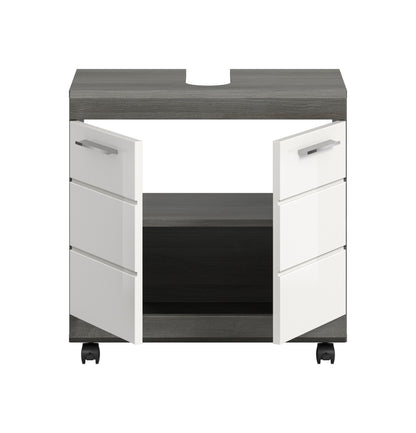 Homes & Jones Waschbeckenunterschrank auf Rollen, Schrank easy to handle