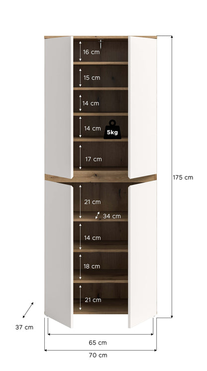 Homes & Jones Universalschrank 70 cm breit,  Mehrzweckschrank, Garderobe, Diele
